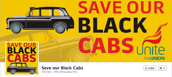 Save Our Black Cabs Campaign on Facebook on teh SOuthampton Hackney Association Page