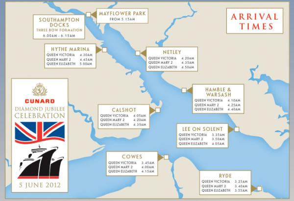 map for jubilee events in southampton, 