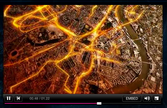 London Taxi gps trails from BBC